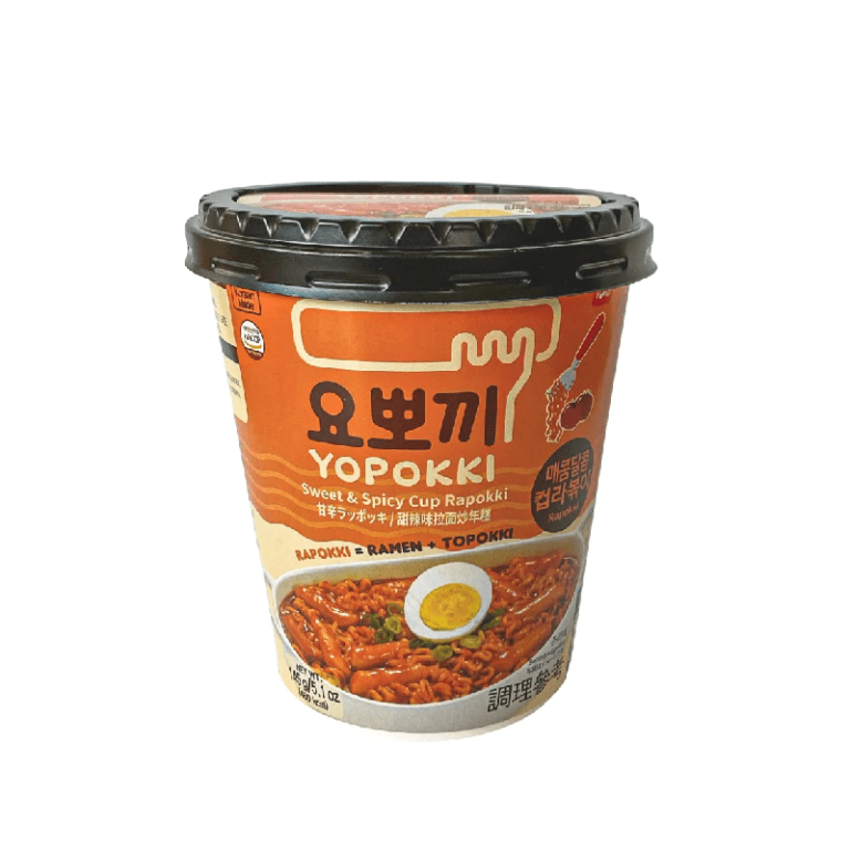 Yopokki Saldžiai aštrūs Ryžių virtinukai su makaronais indelyje 145g (Youngpoong)