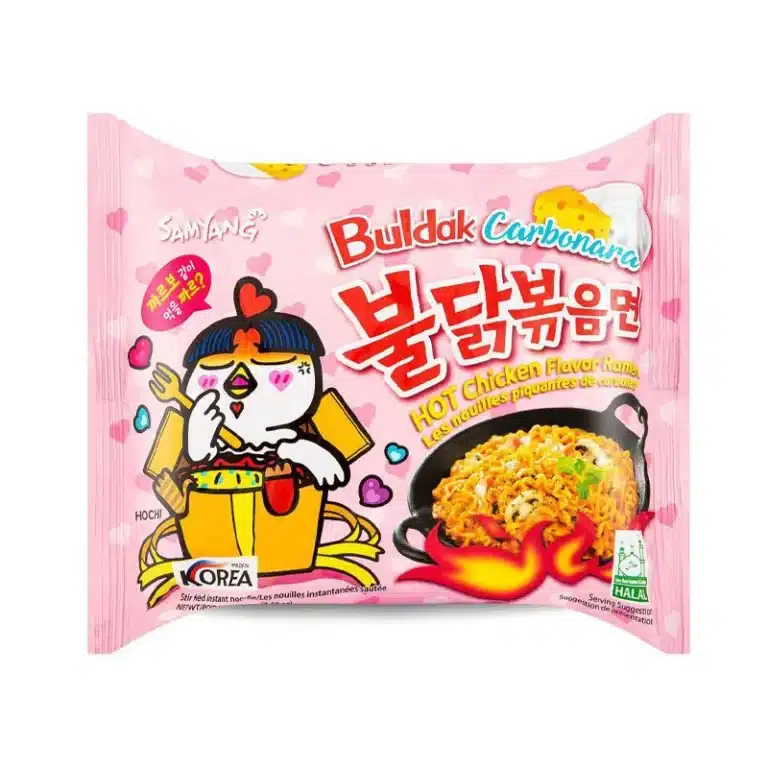 BULDAK CARBONARA Aštrūs vištienos skonio makaronai 130g (Samyang)