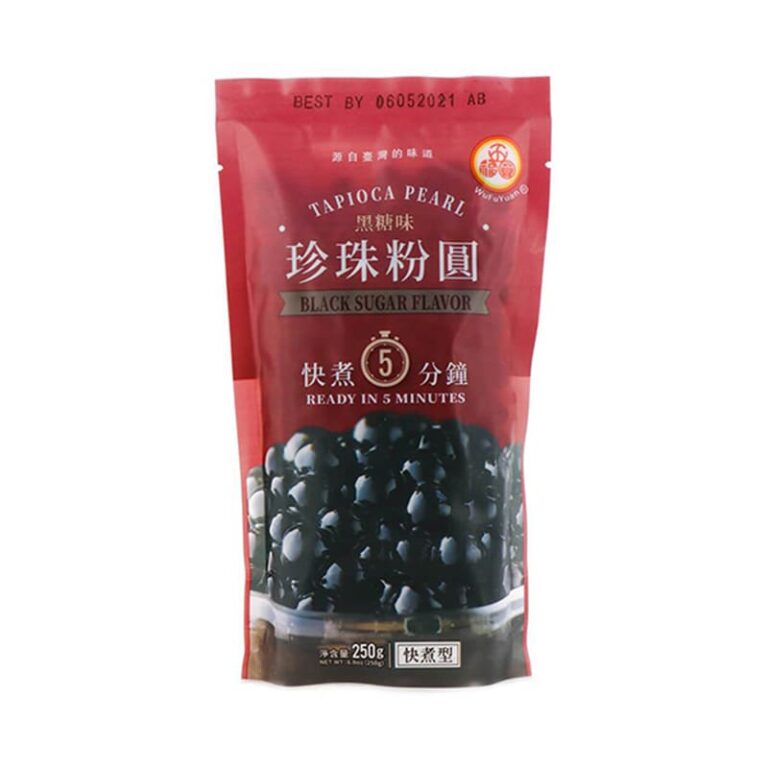Rudojo cukraus skonio juodieji tapijokos perlai burbulinei arbatai 250g (WFY)