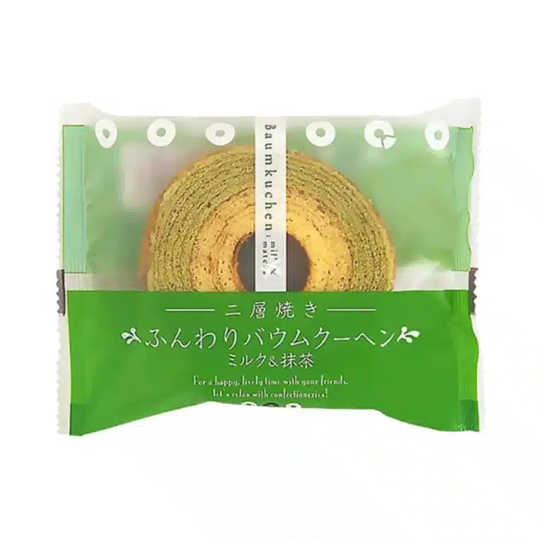 Sluoksniuotas Baumkuchen Matcha skonio pyragėlis 60g (Taiyo)