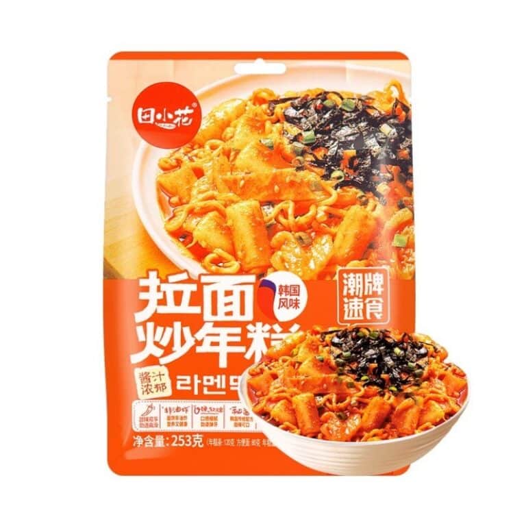 Makaronai ir Ryžių virtinukais (Tteokbokki) su padažu 253g (TianXiaoHua)
