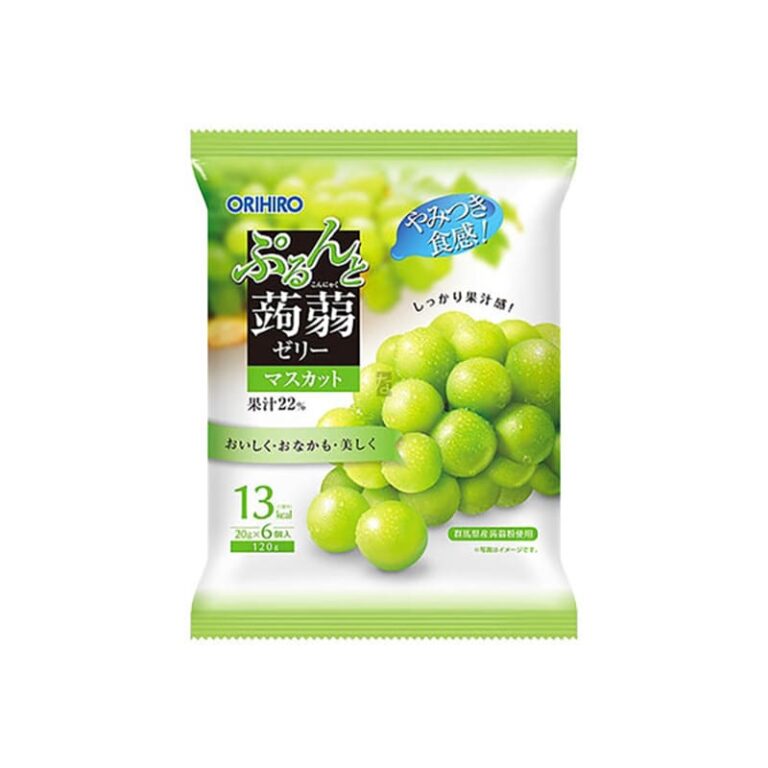 Purunto Muskatinių Vynuogių skonio Konjac želė 120g (6x20g) (Orihiro)