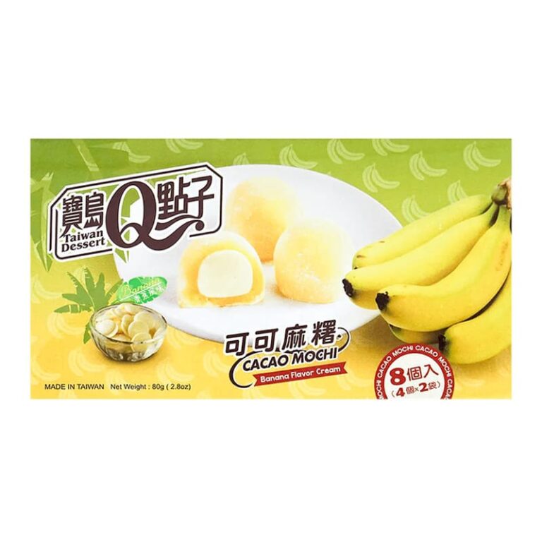 Bananų skonio Mini Cacao Mochi 80g - Taiwan desserts Q