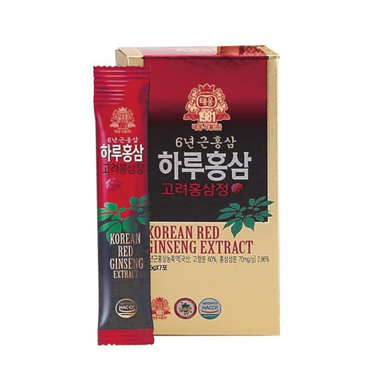 6 metų Raudonojo Ženšenio lazdelės (vienas per dieną) 7x15g (Taewoong Food)