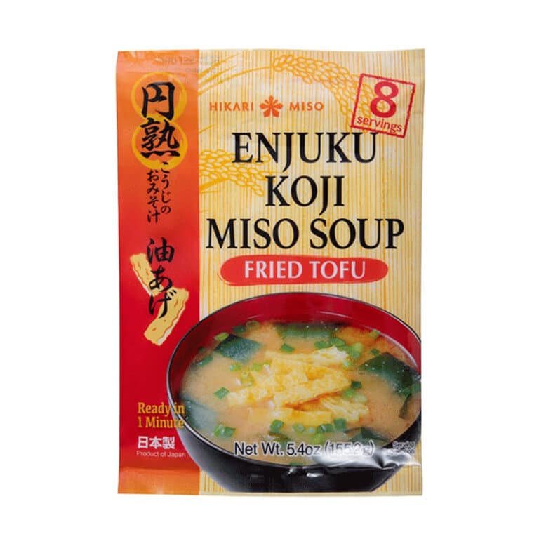 Greitai paruošiama Miso sriuba su keptu Tofu Enjuku Koji 155g – 8 porcijos (Hikari Miso)