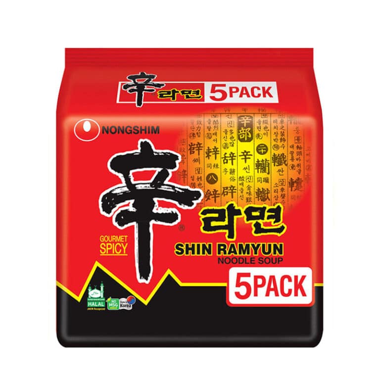 Aštrus Daržovių Ramenas Shin 120g*5 vnt (NongShim)