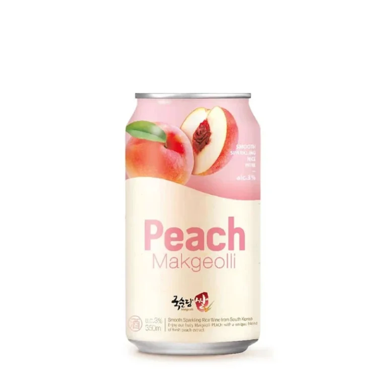 Korėjietiškas Persikų skonio Makgeolli alkoholinis gėrimas (alk 3%) 350ml (Kooksoondang)