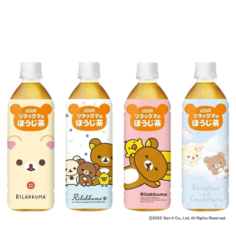 Rilakkuma skrudinta žalioji arbata HOJICHA be cukraus 500ml (įvairių dizainų pakuotės) - Dydo