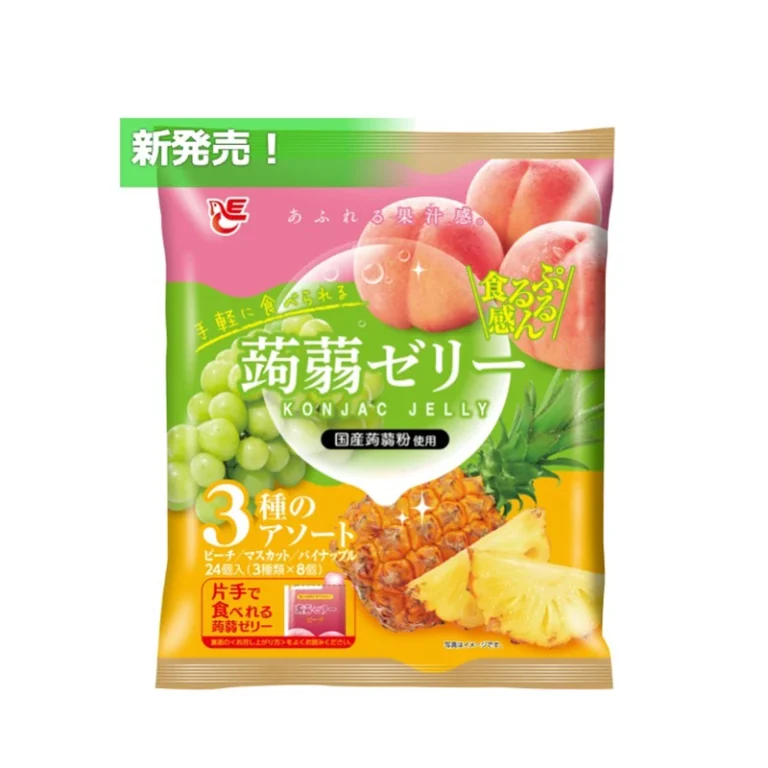 Pururun Konjac Želė (Persikų/Muskatinių vynuogių/Ananasų) 420g(20g*21) - Ace Bakery