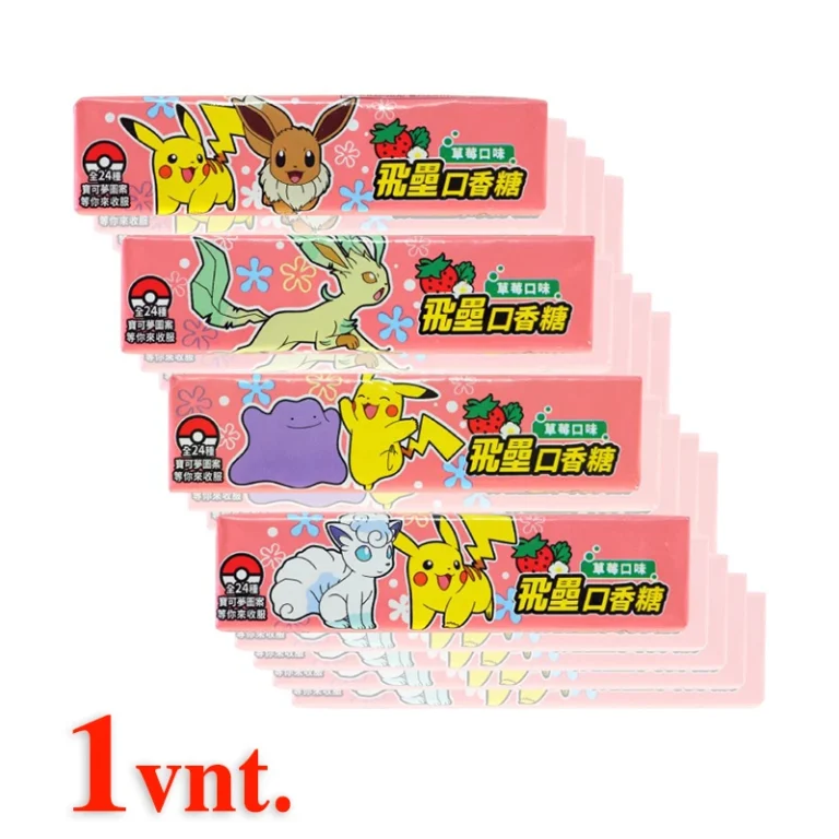 POKEMON Braškių skonio kramtomoji guma 25g*1vnt. - President