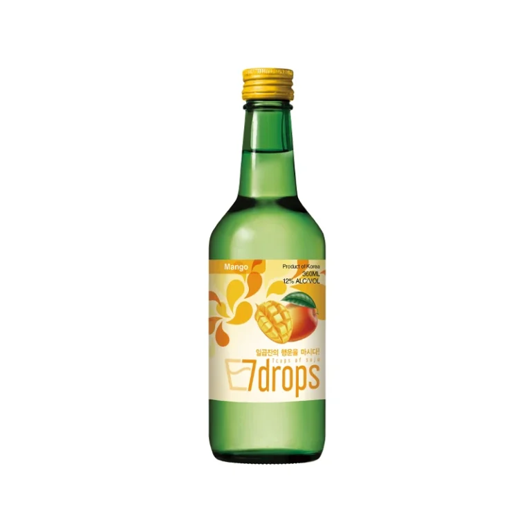 Korėjietiškas Soju - Mangų skonio (alk 12%) 360ml - 7drops