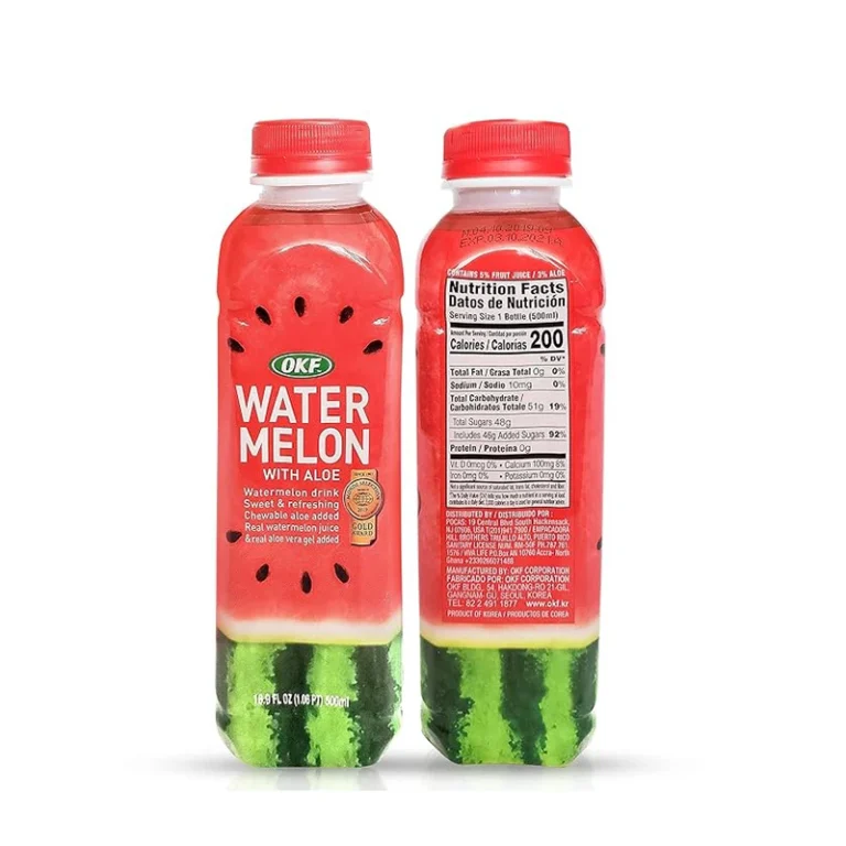 Arbūzų skonio gaivusis gėrimas su Alavijais 500ml - OKF - Image 2