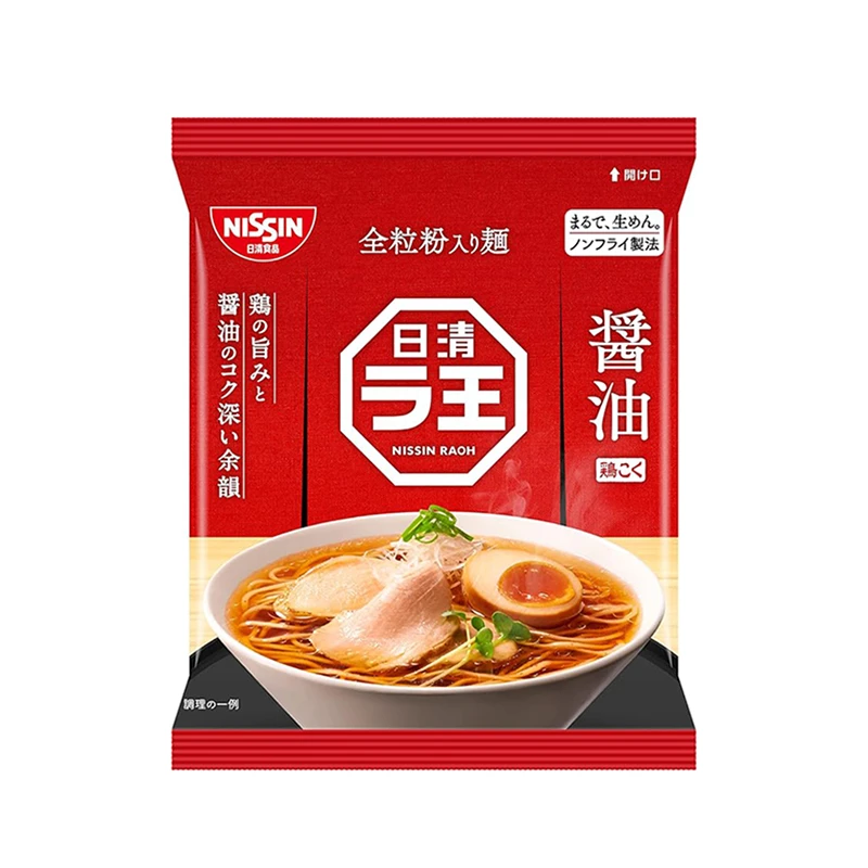 RAOH Vištienos ir Sojų padažo skonio pilno grūdo ramen makaronai 101g - Nissin