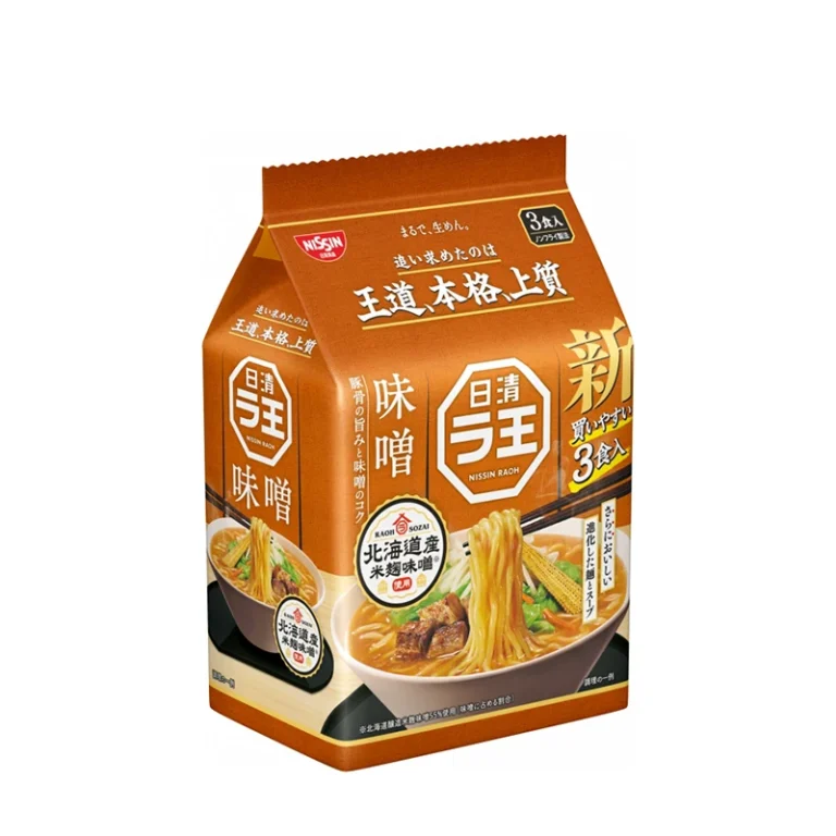 RAOH Miso kiaulienos ir miso skonio pilno grūdo ramen makaronai 297g(99g*3vnt) - Nissin