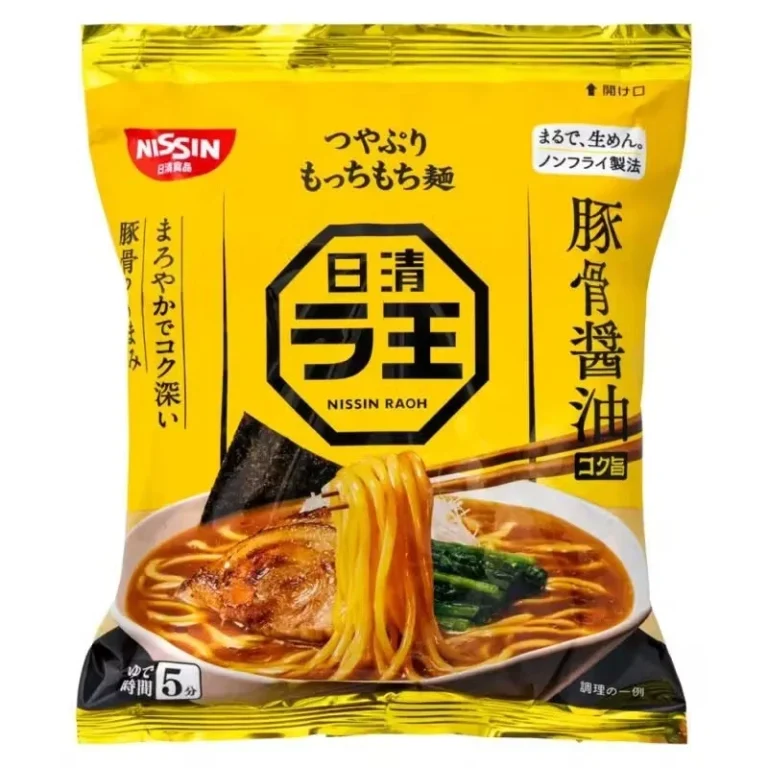 RAOH Tonkotsu-Shoyu kiaulienos ir sojų padažo skonio pilno grūdo ramen makaronai 100g - Nissin