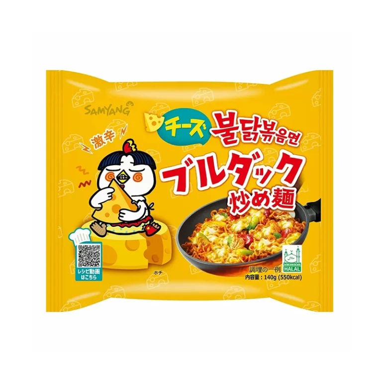 Buldak Cheese Aštrus Vištienos Skonio Ramenas Su Sūriu (Japoniška pakuotė) 140g - Samyang JP