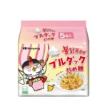 Buldak Cream Carbo Aštrūs vištienos skonio makaronai (Japoniška pakuotė) 700g(140g*5vnt) - Samyang JP