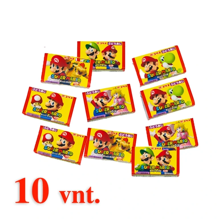Super Mario vynuogių skonio kramtomoji guma 6g*10vnt - Coris
