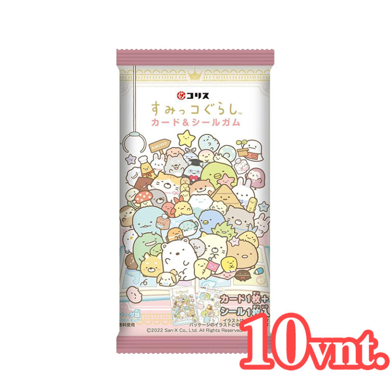 SUMIKKO GURASHI Kramtomoji guma su kolekcionuojama kortele ir lipduku 3.5g*10vnt - Coris