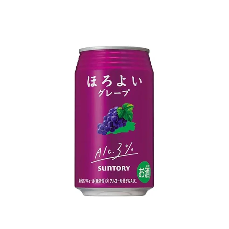 Japoniškas alkoholinis gėrimas - Horoyoi Vynuogių skonio alkoholinis gėrimas (alk. 3.0%) 350ml - Suntory BBD: 2025-07-31