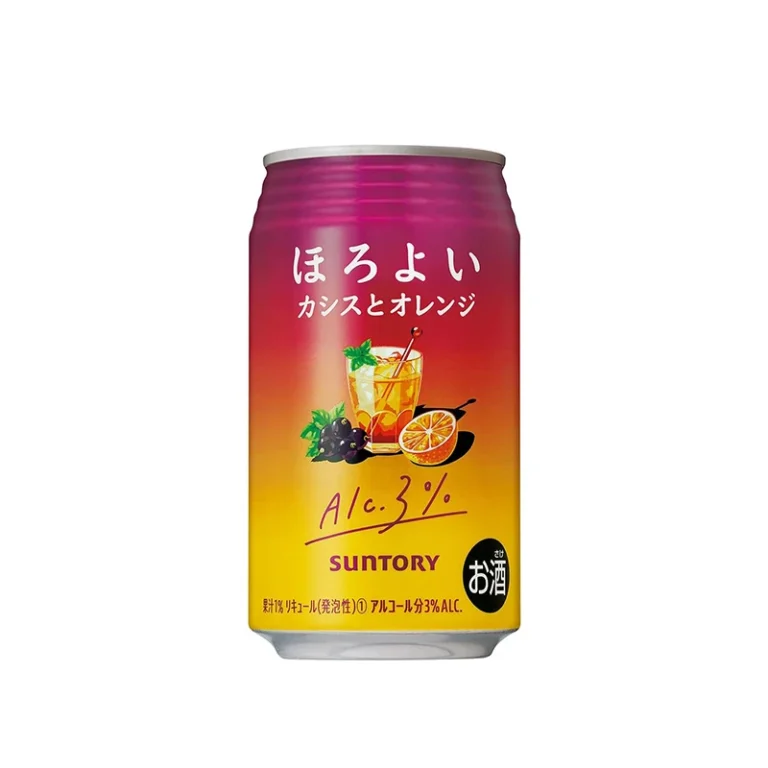 Japoniškas alkoholinis gėrimas - Horoyoi Juodųjų serbentų ir Apelsinų skonio (alk. 3.0%) 350ml - Suntory