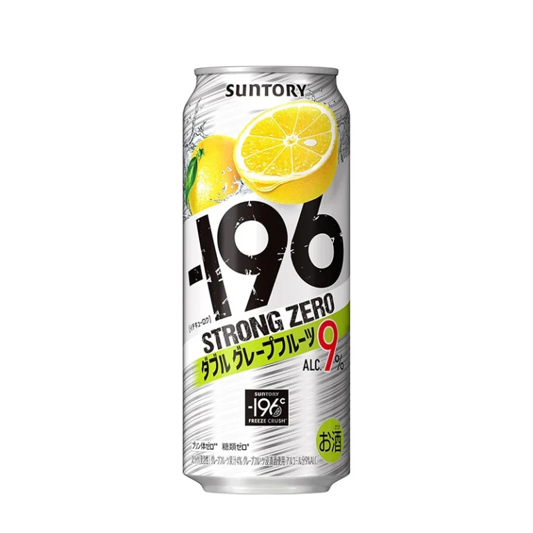 Japoniškas alkoholinis gėrimas – -196 Strong Zero Dvigubas Greipfrutas (alk. 9.0%) 500ml - Suntory