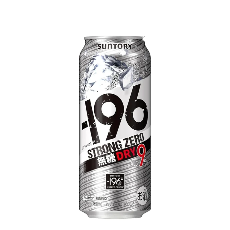 Japoniškas alkoholinis gėrimas – -196 Strong Zero Be cukraus Sausas (alk. 9.0%) 500ml - Suntory