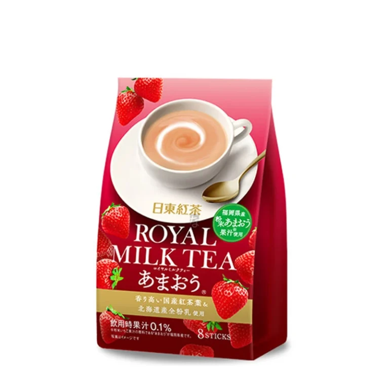 ROYAL TEA Braškių skonio pieniškos arbatos milteliai 140g - Nitto