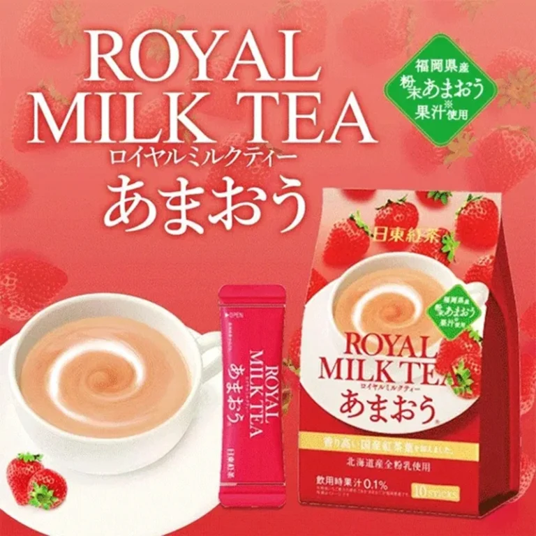 ROYAL TEA Braškių skonio pieniškos arbatos milteliai 140g - Nitto - Image 2
