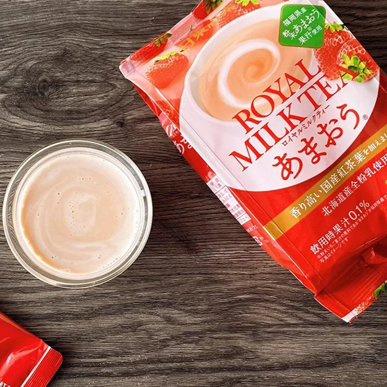 ROYAL TEA Braškių skonio pieniškos arbatos milteliai 140g - Nitto - Image 4