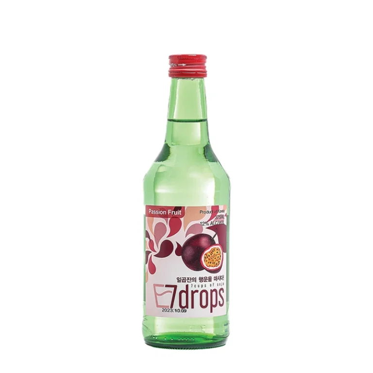 Korėjietiškas Soju – Pasiflorų skonio (alk 12%) 360ml - 7drops