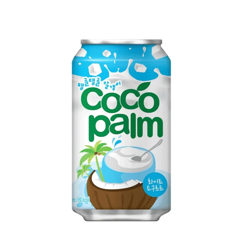 Coco Palm Baltojo Jogurto skonio sulčių gėrimas su kokosų žele 340ml – Haitai BBD: 2025-04-24