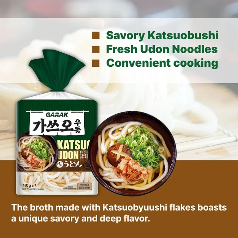 Katsuo Udon makaronai 3 porcijos 645g (215g*3vnt) - Garak - Image 3