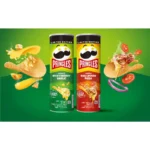 PRINGLES sūrio ir česnako skonio bulvių traškučiai 102g – Nongshim