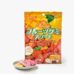 Vaisiniai guminukai (ličių, mangų, braškių) 107g - Kasugai