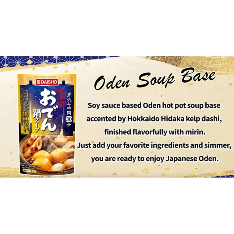 Oden (Japoniškas žuvies pyragėlių troškinys) Nabe sriubos pagrindas (Augaliniu pagrindu) 750g - Daisho - Image 2