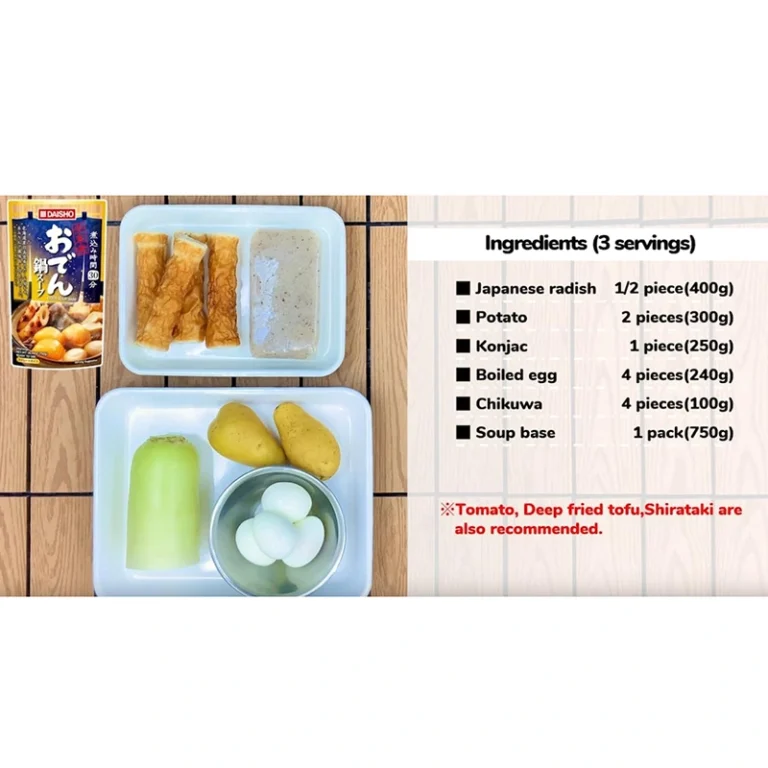 Oden (Japoniškas žuvies pyragėlių troškinys) Nabe sriubos pagrindas (Augaliniu pagrindu) 750g - Daisho - Image 3
