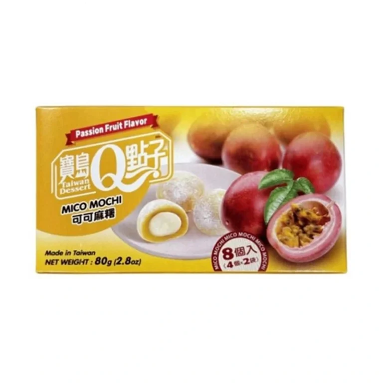 Pasiflorų skonio Mini Cacao Mochi 80g - Taiwan desserts Q