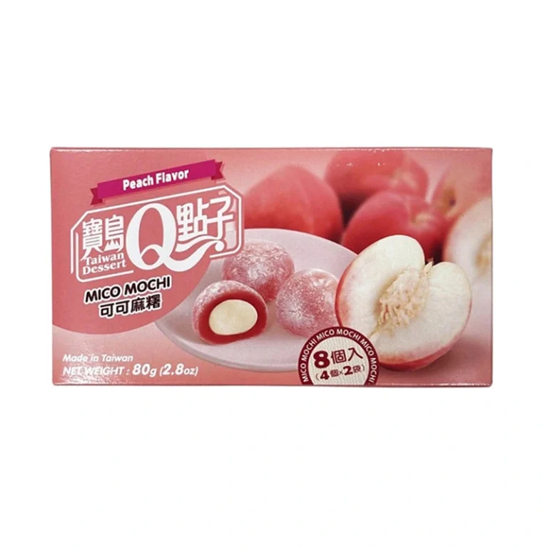 Persikų skonio Mini Cacao Mochi 80g - Taiwan desserts Q