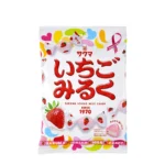 MILK ICHIGO Pieniški braškių skonio saldainiai 83g - Sakuma