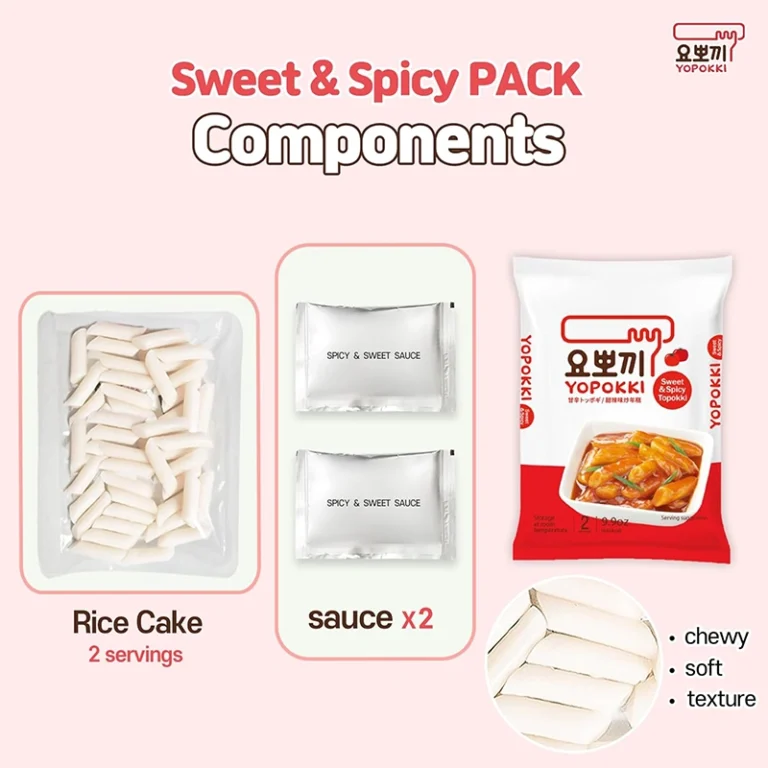 Yopokki Ryžių virtinukai su Saldžiu Čili padažu (2 porcijos) 280g (Youngpoong) - Image 2