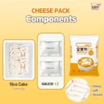 Yopokki Ryžių virtinukai su Sūrio padažu (2 porcijos) 240g (Youngpoong)