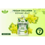 Veganiška Žaliųjų Vynuogių skonio Konjac želė su kolagenu 120g - Delief