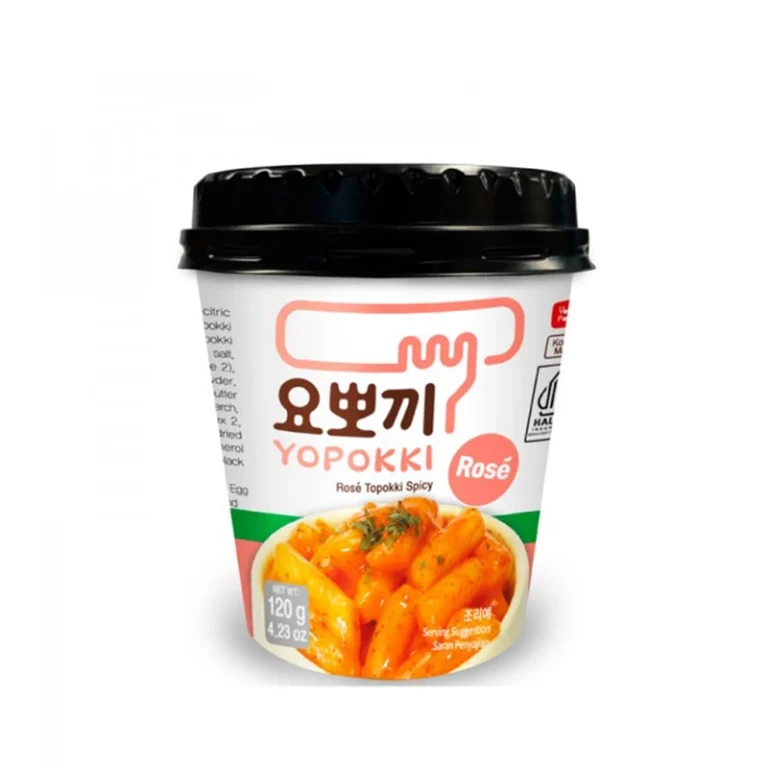 Yopokki ROSÉ  Aštrūs ryžių virtinukai (HALAL) 120g - YoungPoong