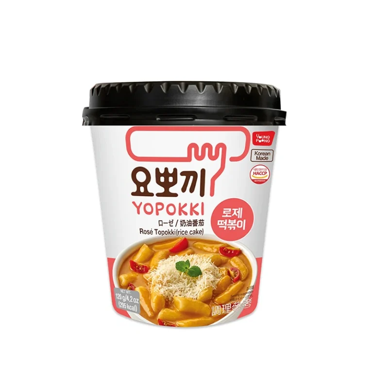 Yopokki ROSÉ  Aštrūs ryžių virtinukai (HALAL) 120g - YoungPoong - Image 2