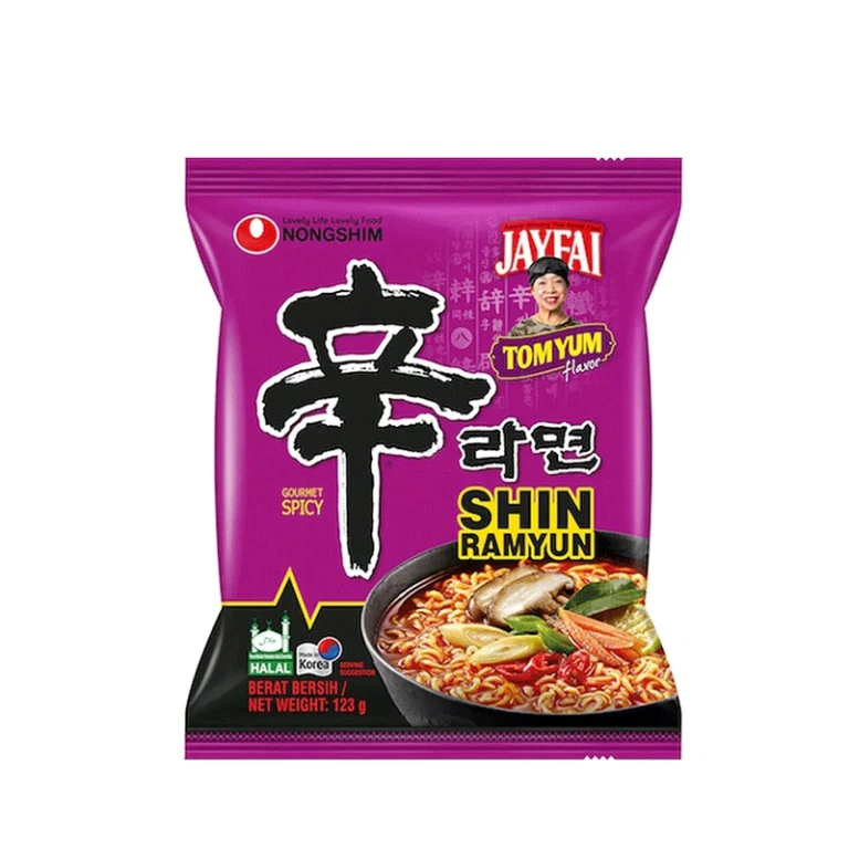 Greitai Paruošiami Makaronai Shin Ramyum- Tom Yum Skonio 123g – Nongshim
