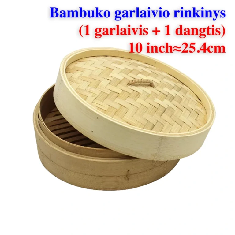 Fujian Bambuko garintuvo rinkinys (1 garlaivis + 1 dangtis) 10 inch~25.4cm