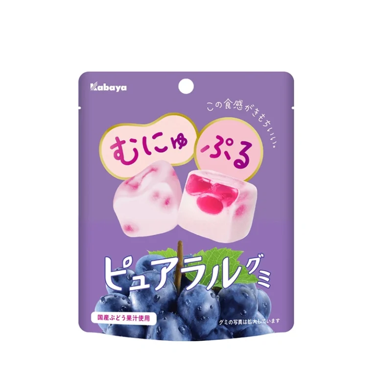 Munyu Pure Pureral vynuogių skonio guminukai 58g - Kabaya