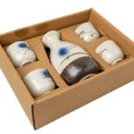 Japoniškas sakės rinkinys D (1 ąsotis + 4 taurės) - Golden Turtle