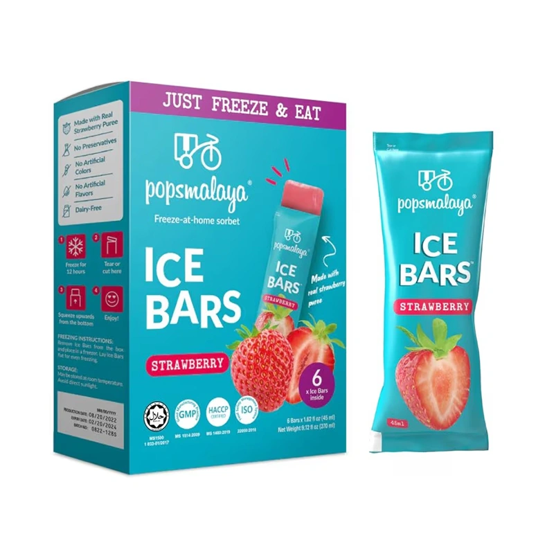 Saldytos ledų lazdelės – Braškių skonis 270ml(45ml*6) - MY Popsmalay